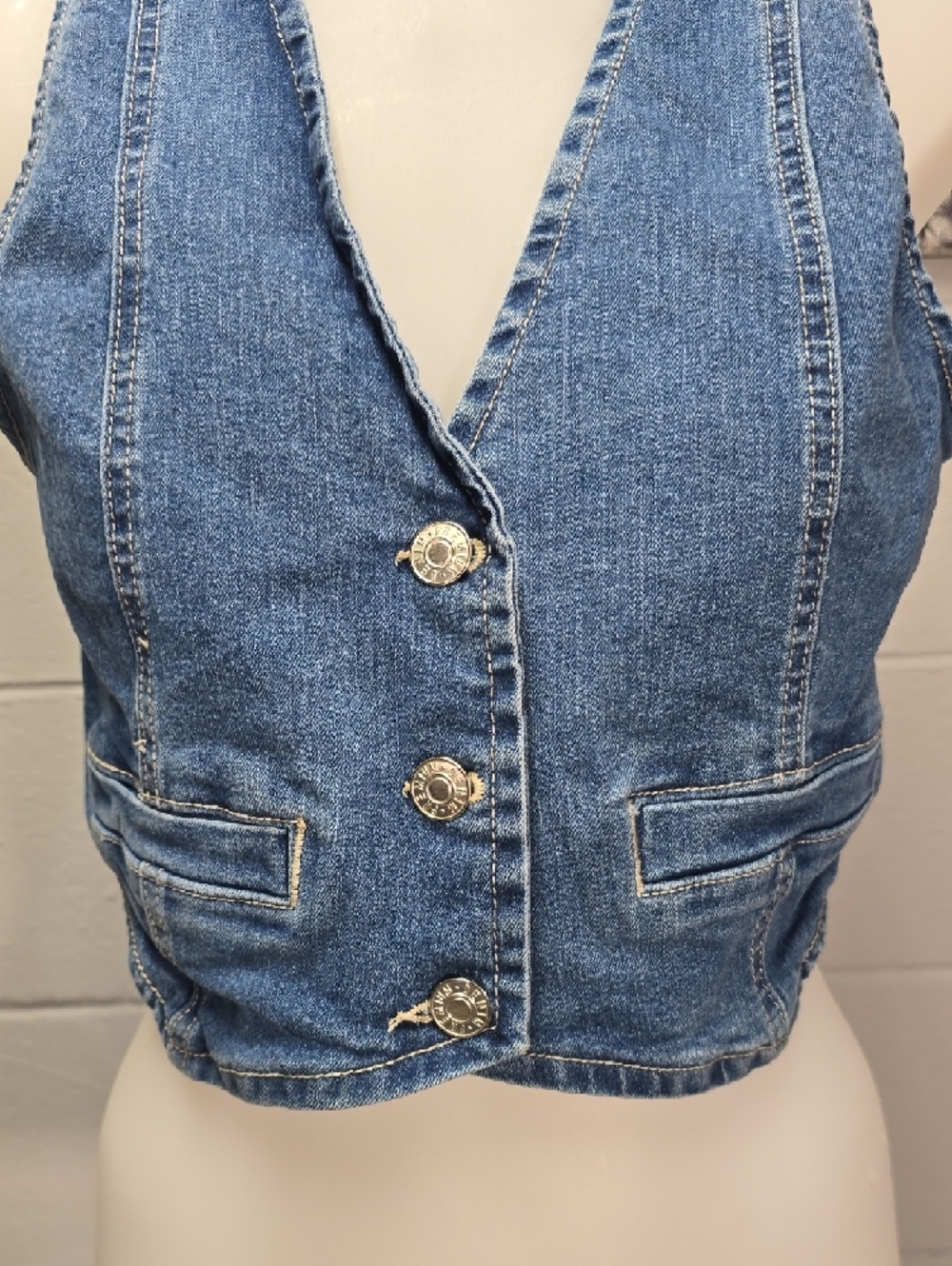 Love Tree Light Blue Denim Vest - Picture 3 of 6